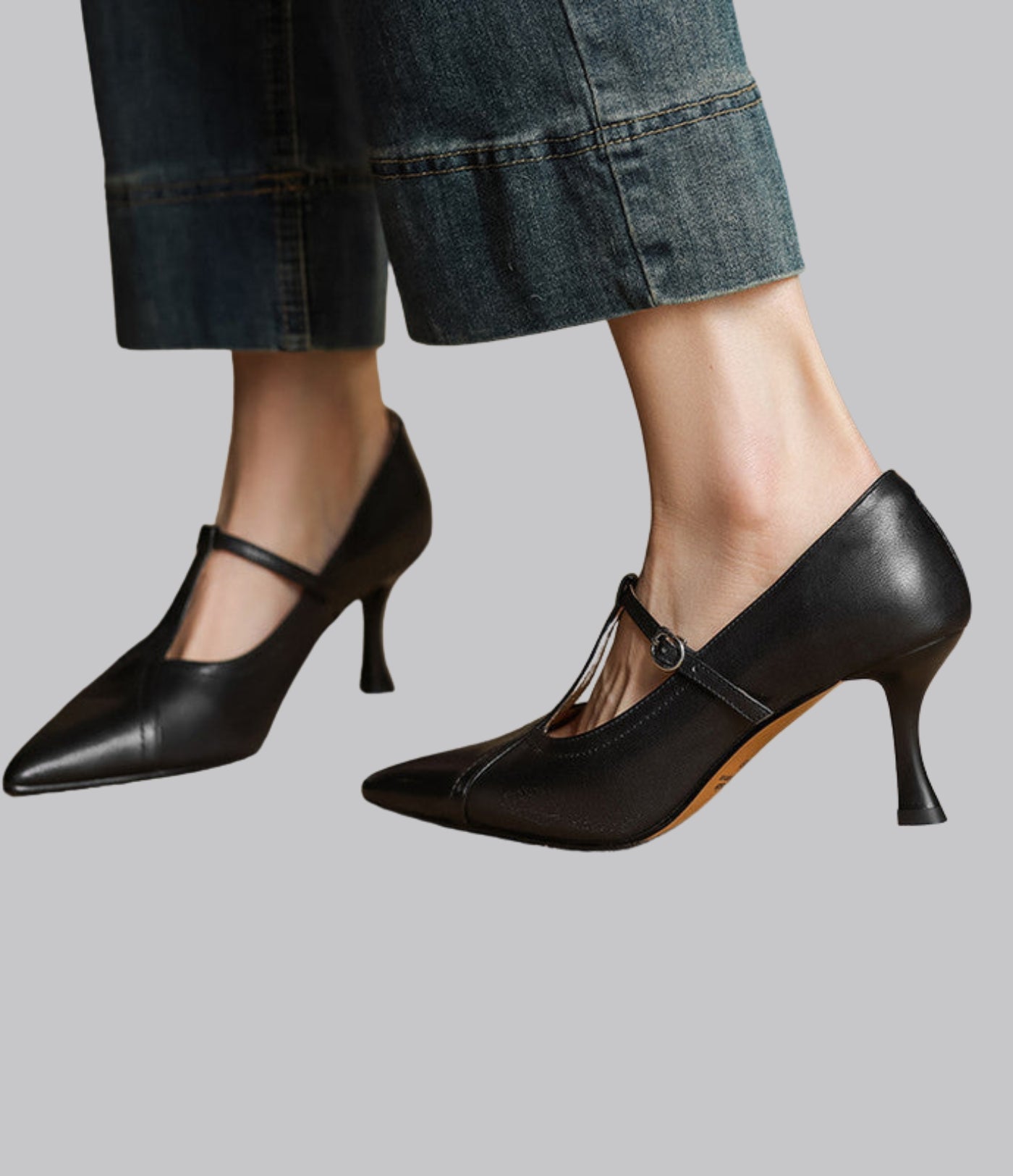 Amelia™ Leather Stiletto Heels