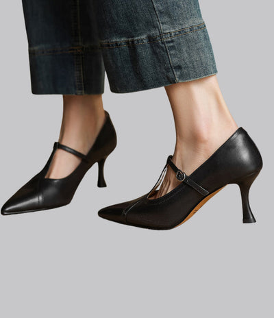 Amelia™ Leather Stiletto Heels