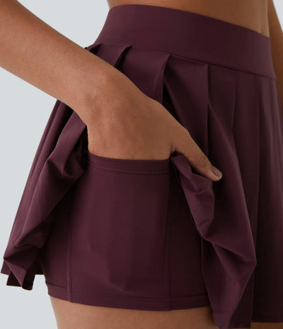 Amelia™ Pleated 2-in-1 Micro-Mini Skirt