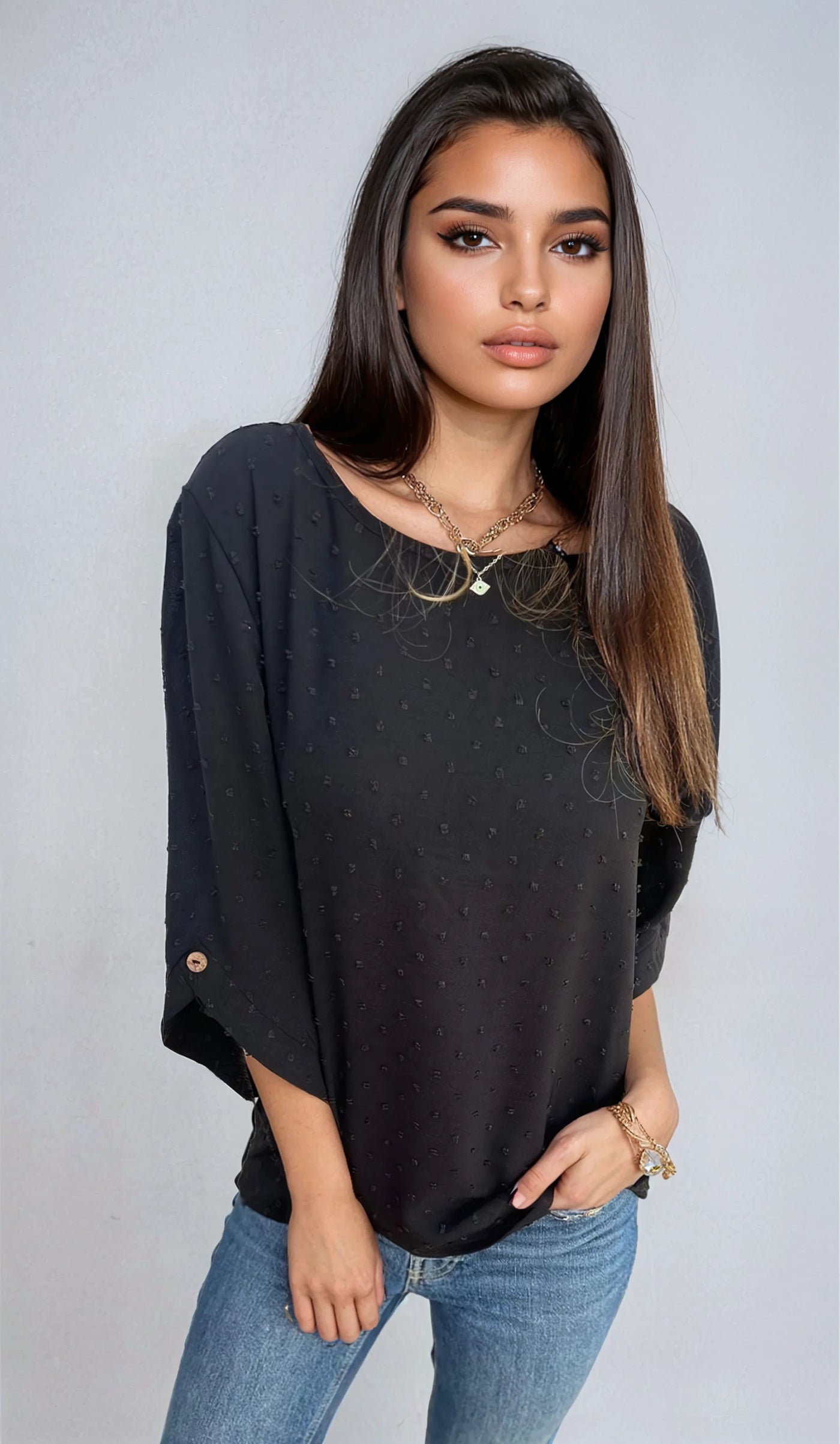 Amelia™ Chiffon Jacquard Blouse