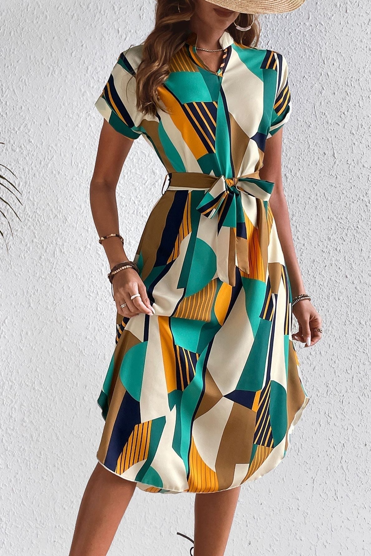 Amelia™ Geo-Print Midi Dress