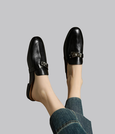 Amelia™ Leather Slide Mules