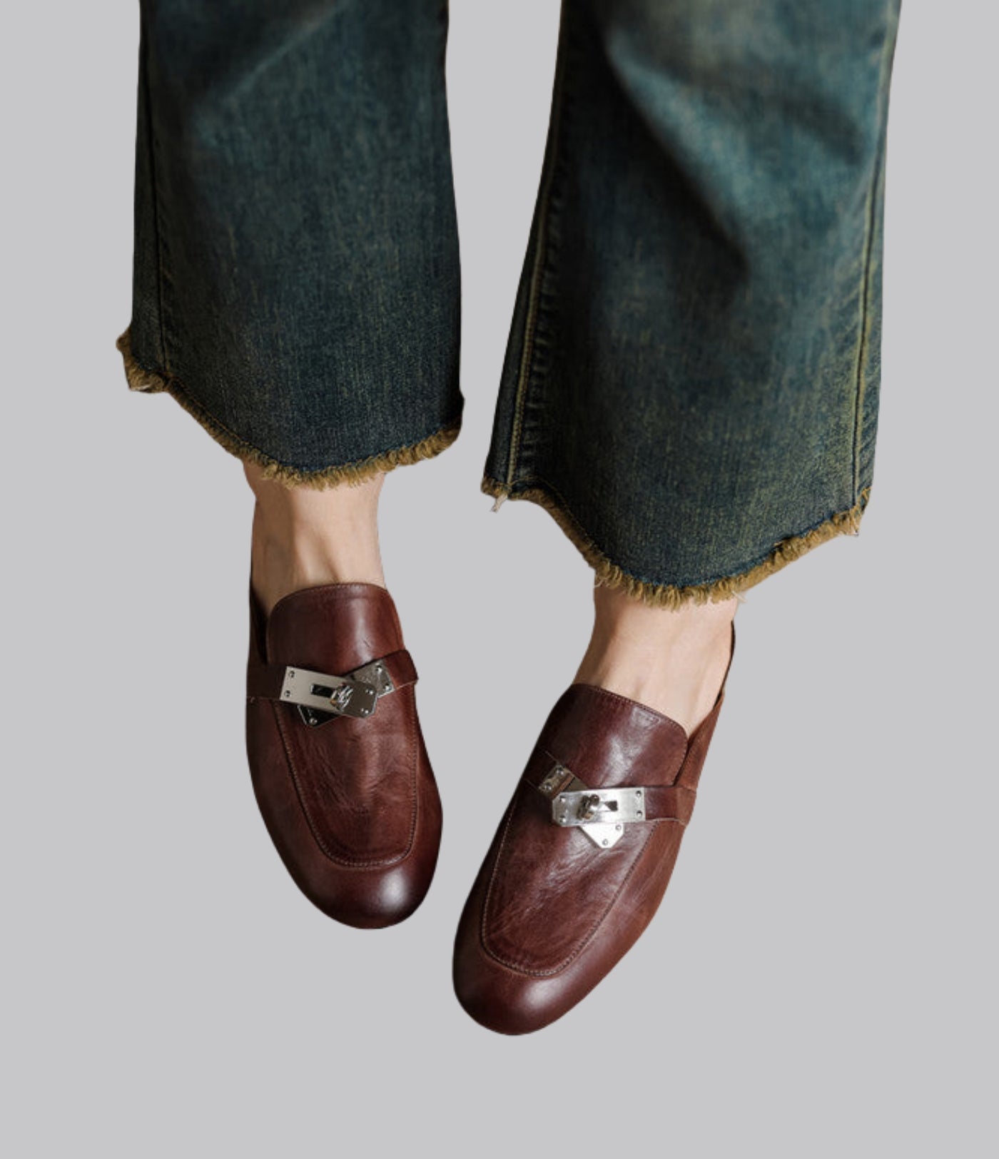 Amelia™ Leather Slide Mules