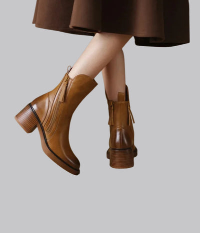 Amelia™ Vegan Leather Ankle Boots