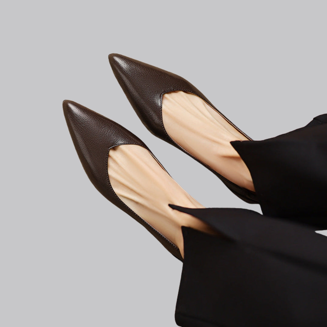 Amelia™ Genuine-Leather Pointed Heels