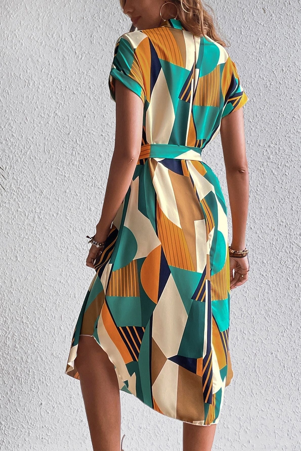 Amelia™ Geo-Print Midi Dress