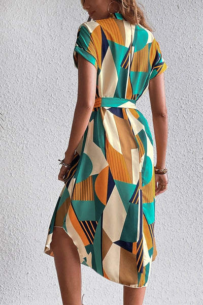 Amelia™ Geo-Print Midi Dress