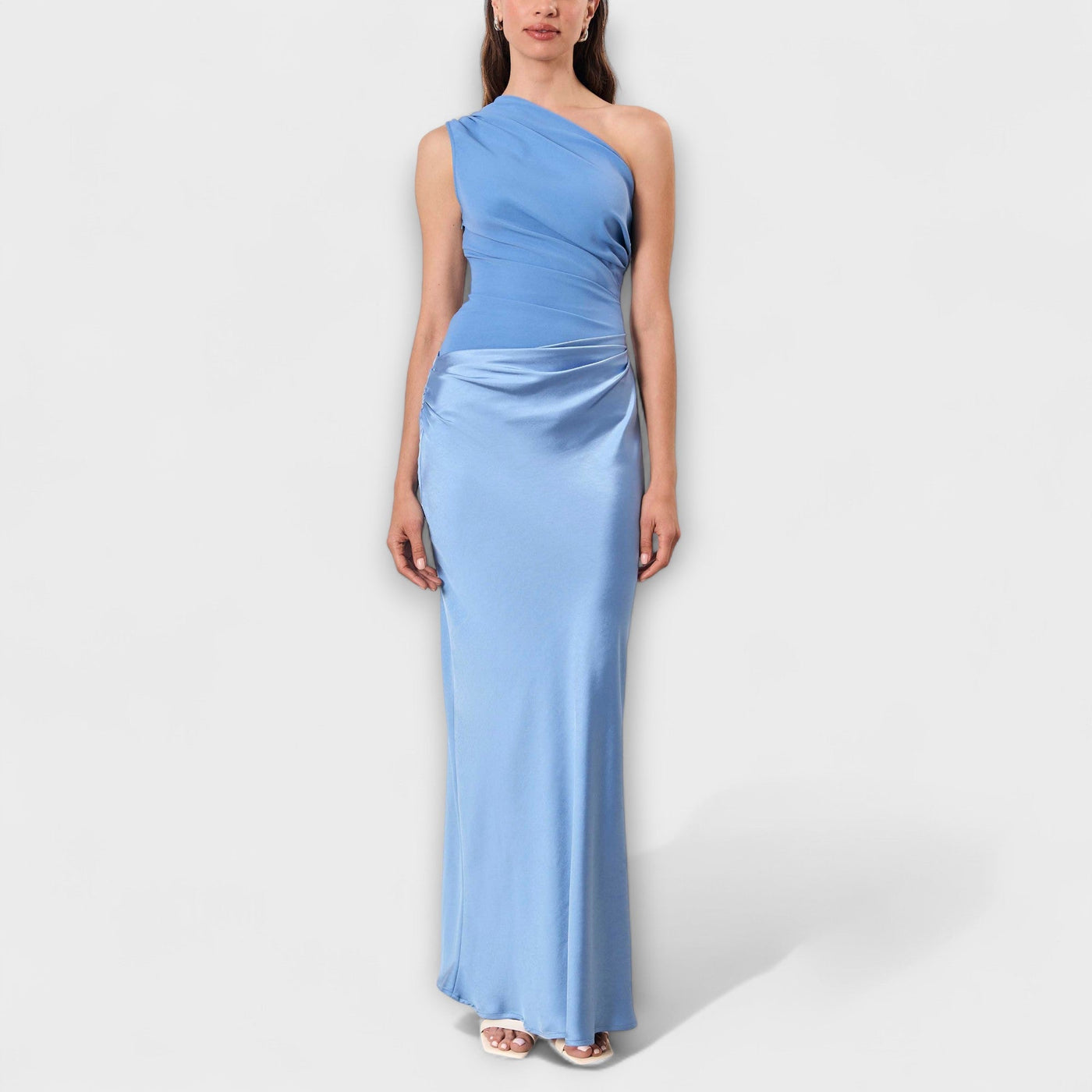 Amelia™ One-Shoulder Ruched Maxi Dress