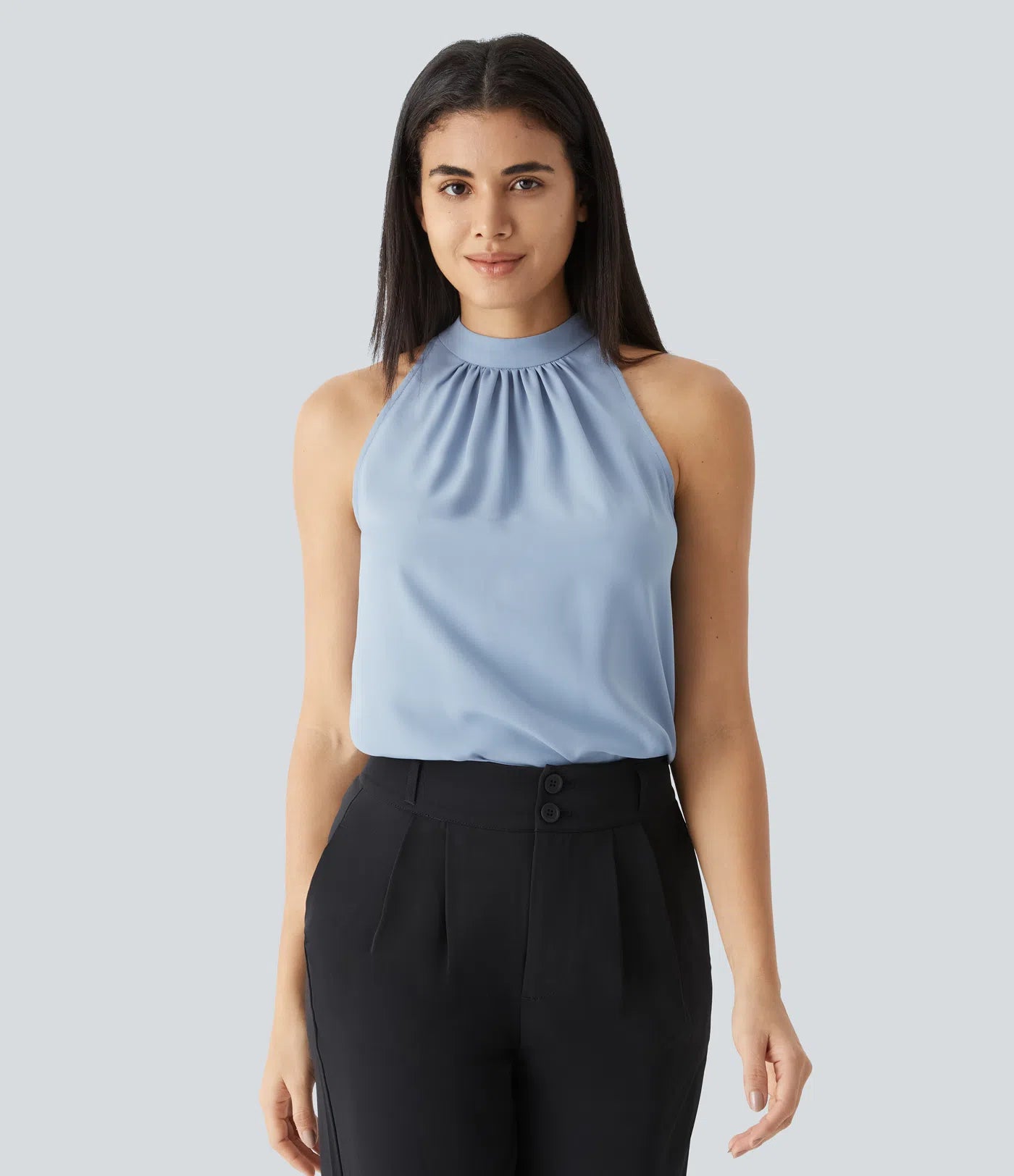 Amelia™ Halter Curved-Hem Work Top