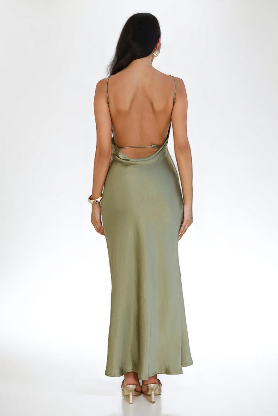 Amelia™ Satin Maxi Dress