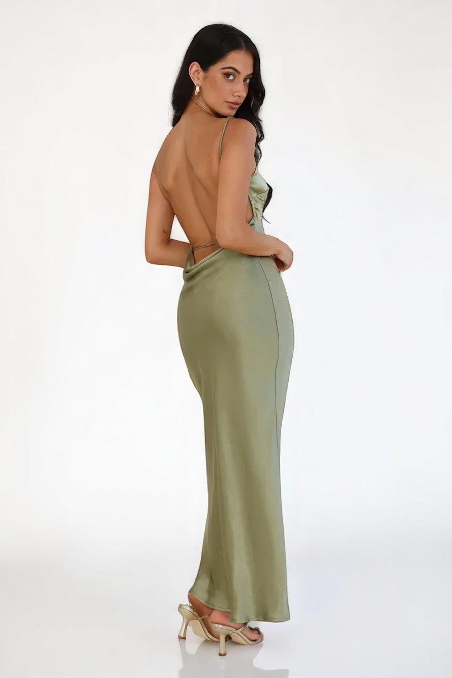 Amelia™ Satin Maxi Dress