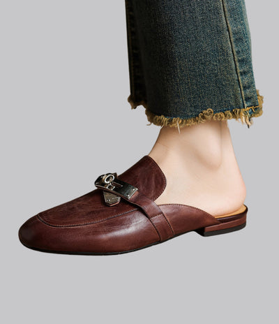 Amelia™ Leather Slide Mules