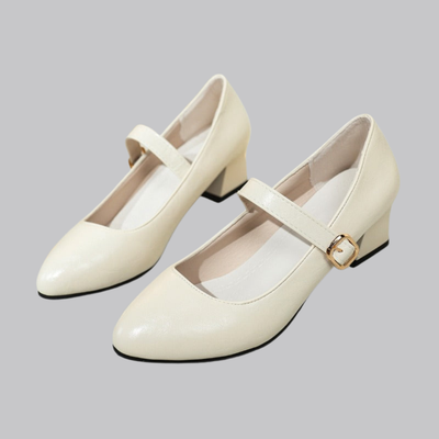 Amelia™ Leather Mary-Jane Block Heels
