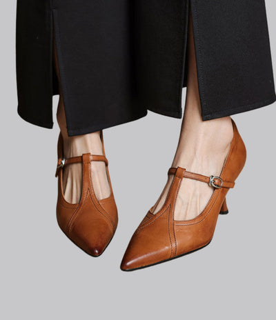 Amelia™ Leather Stiletto Heels