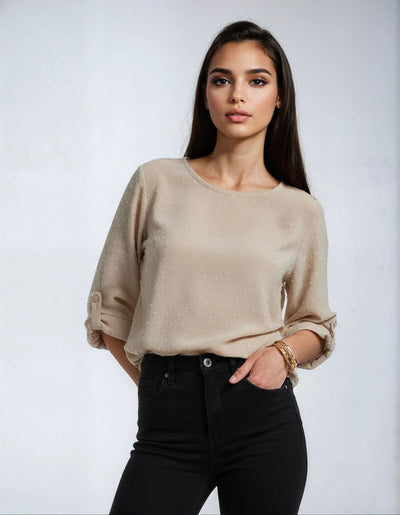 Amelia™ Chiffon Jacquard Blouse