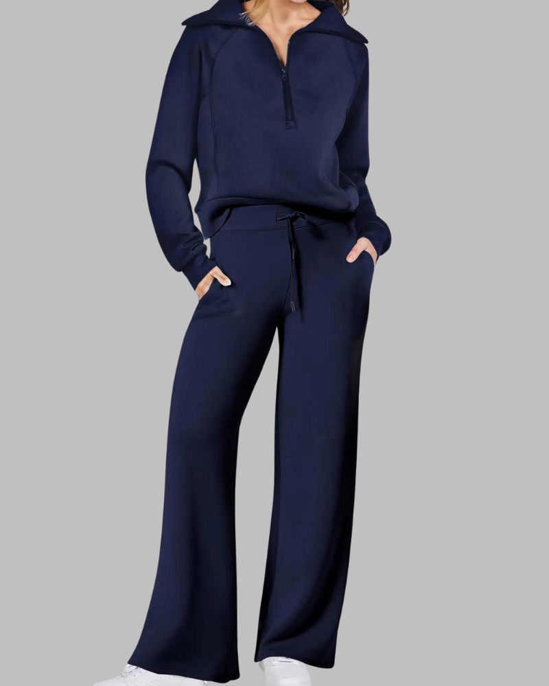 Amelia™ Half-Zip Belted Lounge Set