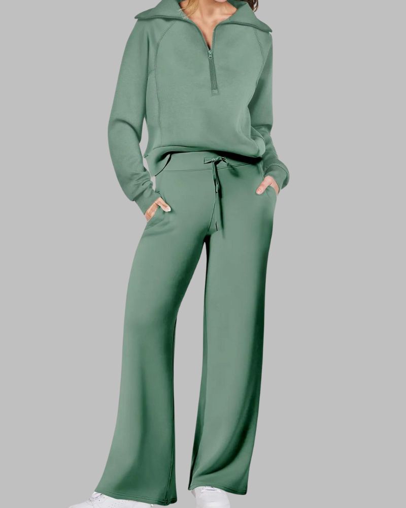 Amelia™ Half-Zip Belted Lounge Set