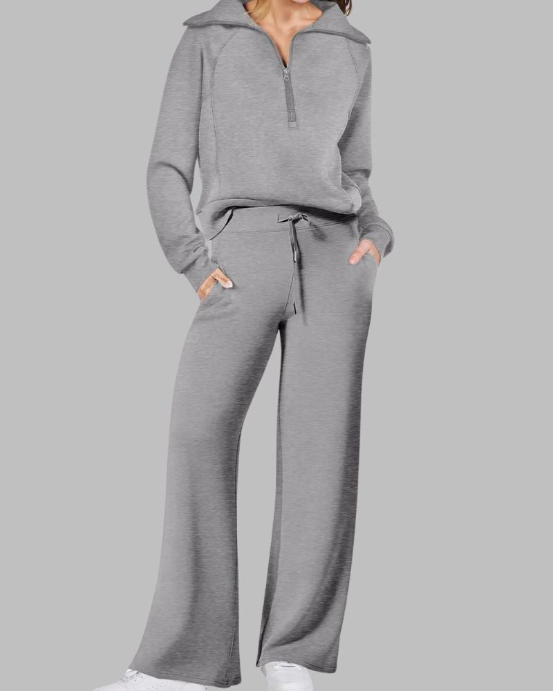 Amelia™ Half-Zip Belted Lounge Set