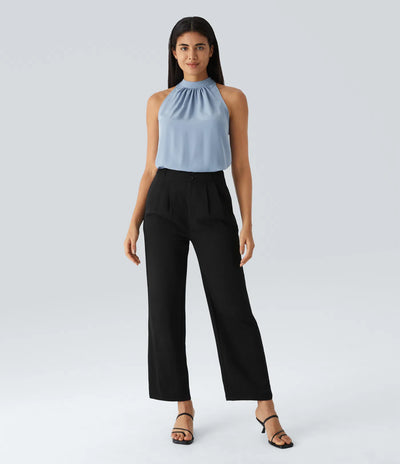 Amelia™ Halter Curved-Hem Work Top