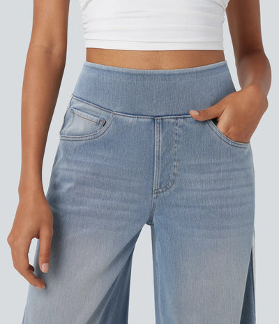 Amelia™ High-Waist Stripe Wide-Leg Jeans