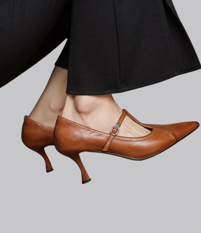 Amelia™ Leather Stiletto Heels