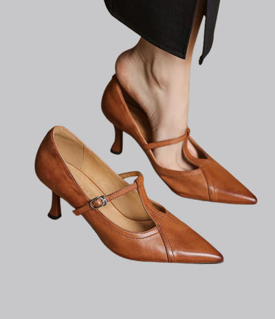 Amelia™ Leather Stiletto Heels