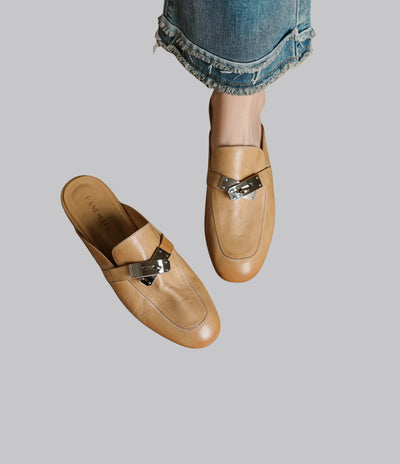 Amelia™ Leather Slide Mules