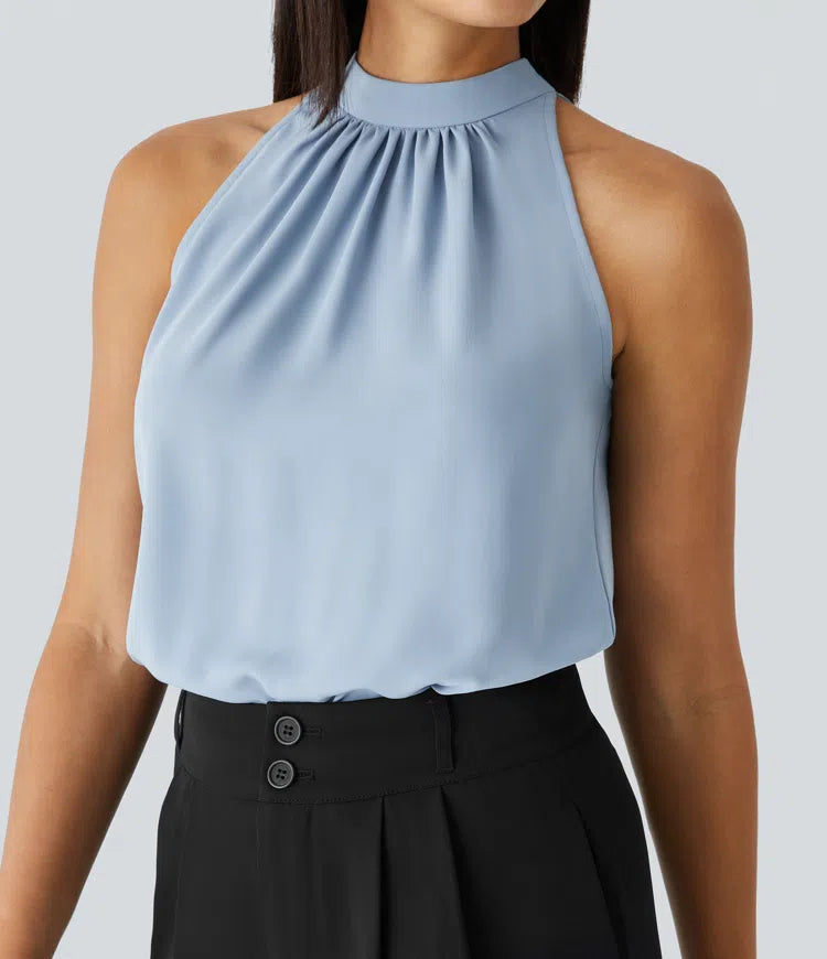 Amelia™ Halter Curved-Hem Work Top