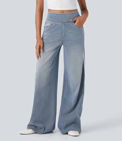 Amelia™ High-Waist Stripe Wide-Leg Jeans