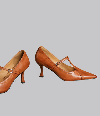 Amelia™ Leather Stiletto Heels