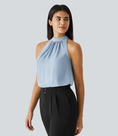 Amelia™ Halter Curved-Hem Work Top