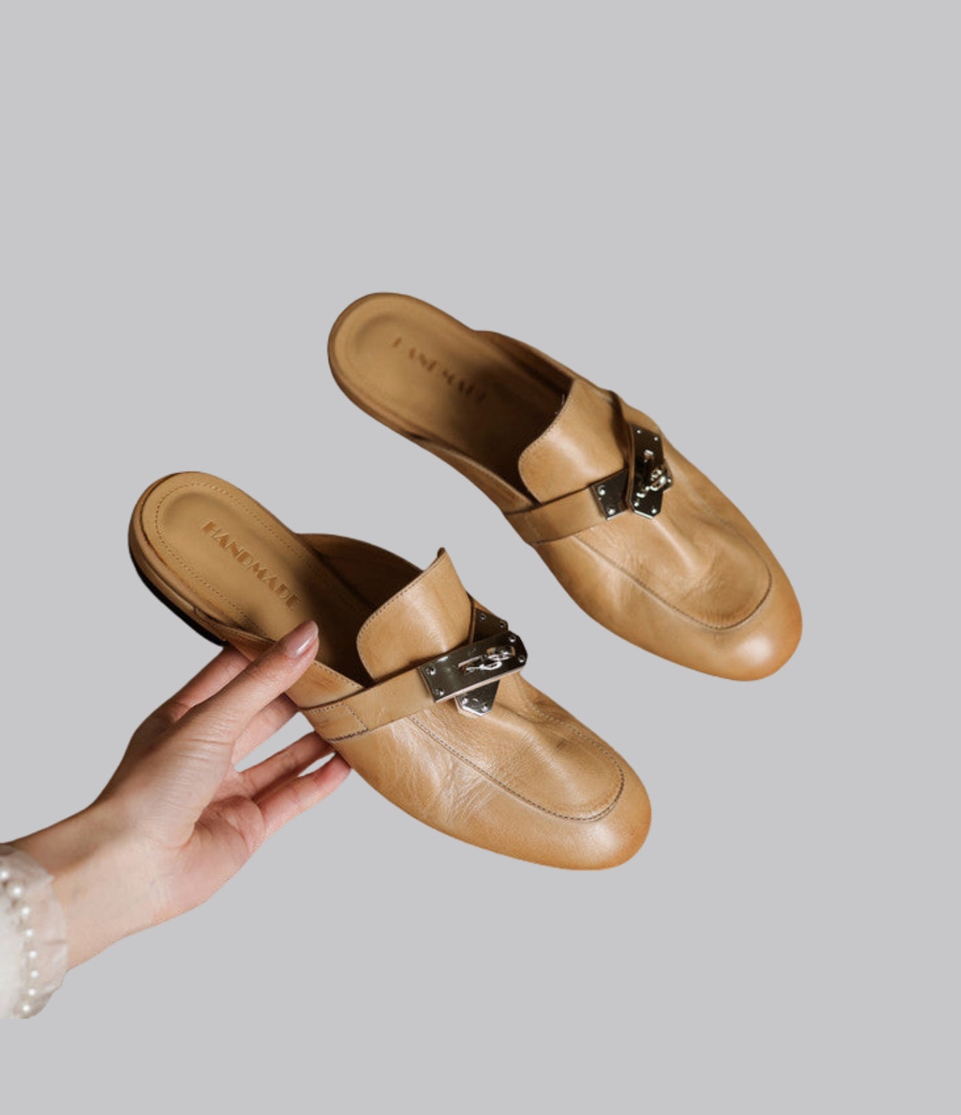 Amelia™ Leather Slide Mules