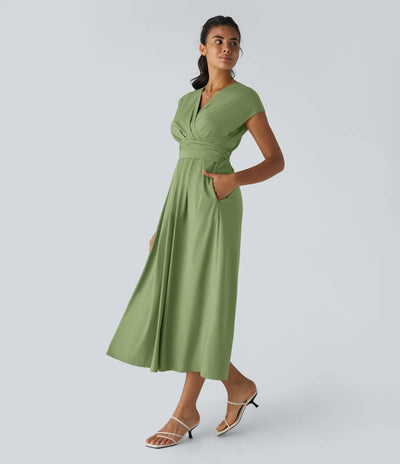 Amelia™ Tie-Back Quick-Dry Midi Dress
