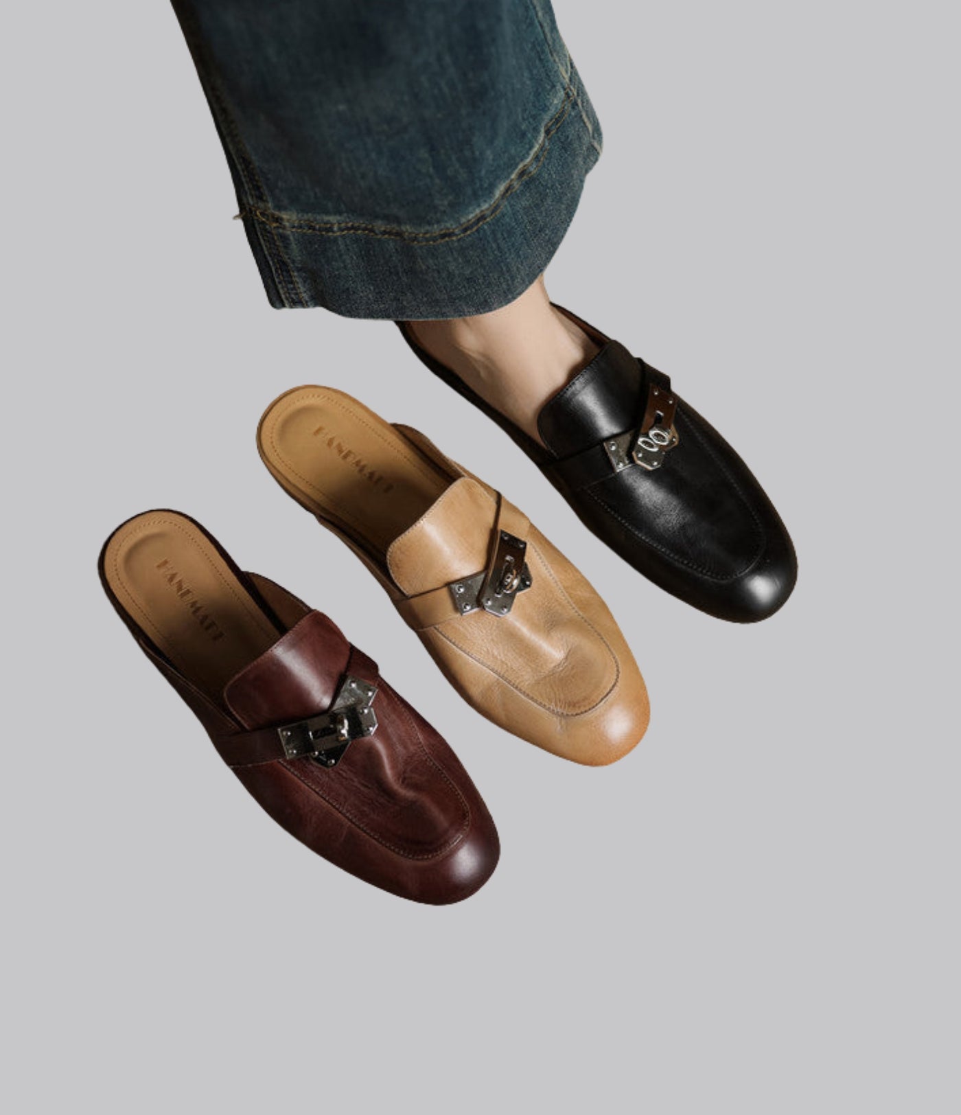 Amelia™ Leather Slide Mules