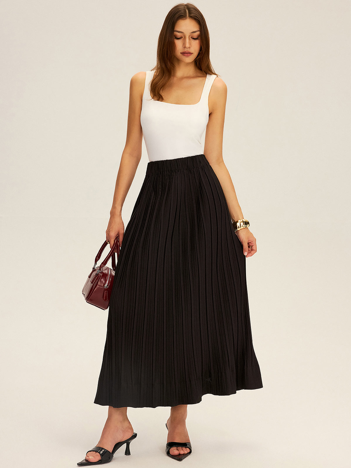 Amelia™ Pleated Maxi Skirt