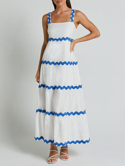 Amelia™ Wavy-Charm Midi Dress