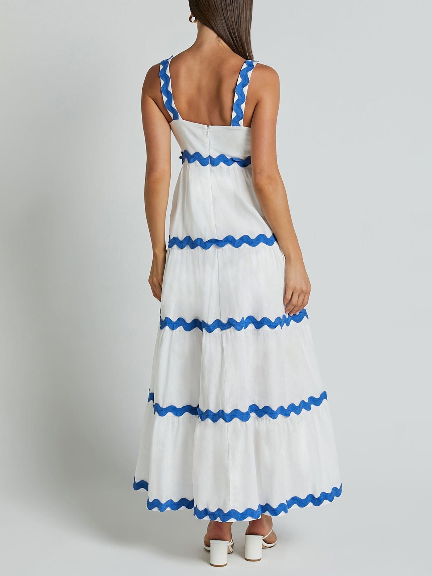 Amelia™ Wavy-Charm Midi Dress