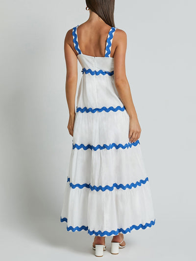 Amelia™ Wavy-Charm Midi Dress