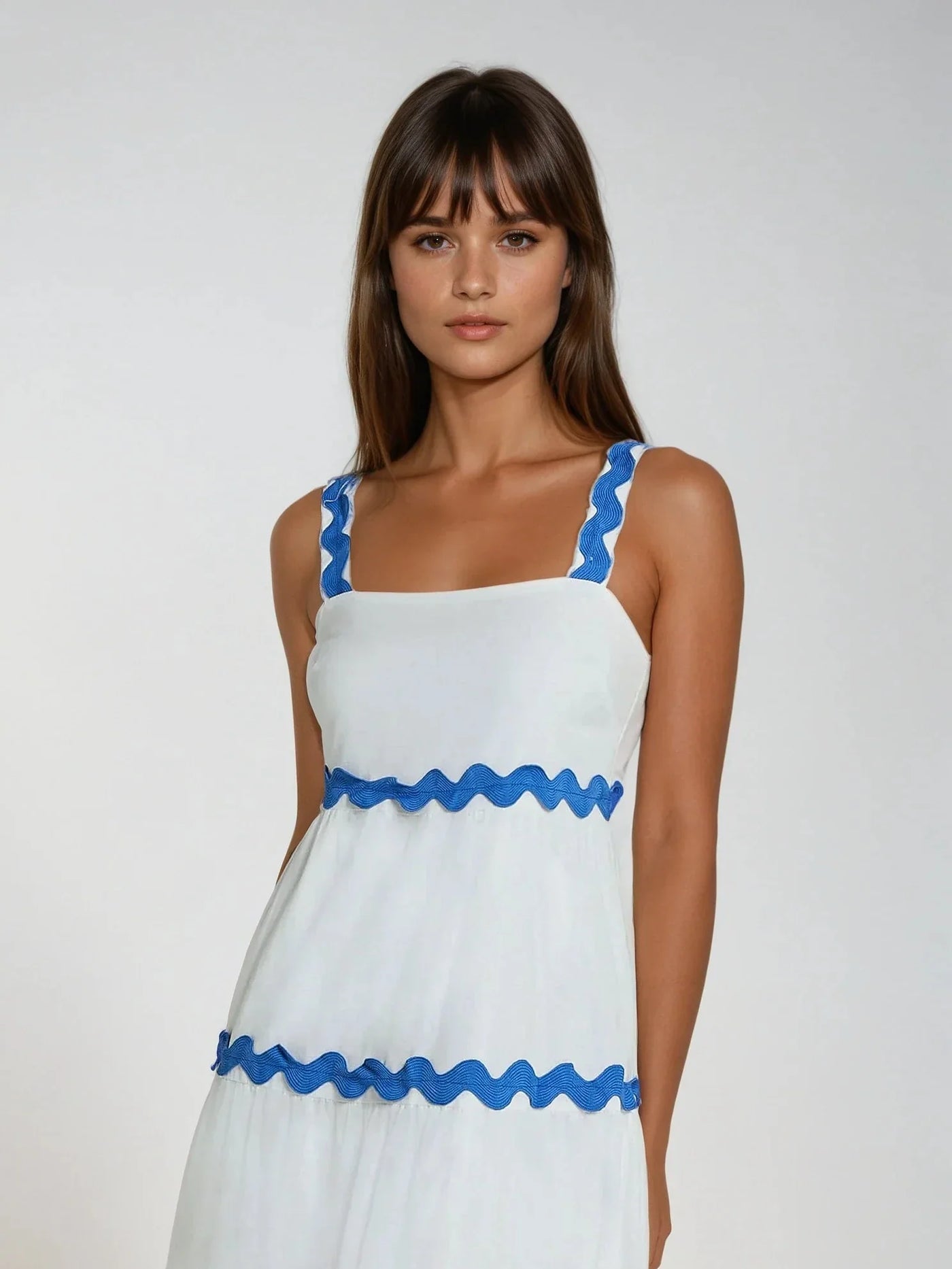 Amelia™ Wavy-Charm Midi Dress