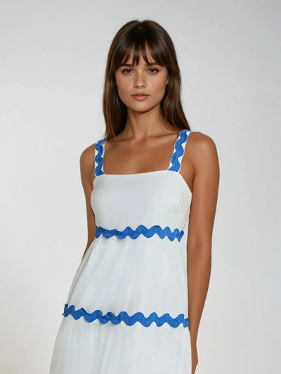 Amelia™ Wavy-Charm Midi Dress