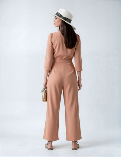 Amelia™ Sunday-Picnic Silk Jumpsuit