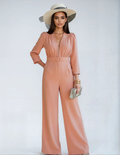 Amelia™ Sunday-Picnic Silk Jumpsuit