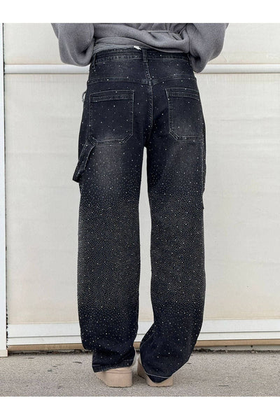 Amelia™ Celeste Rhinestone Wide-Leg Jeans