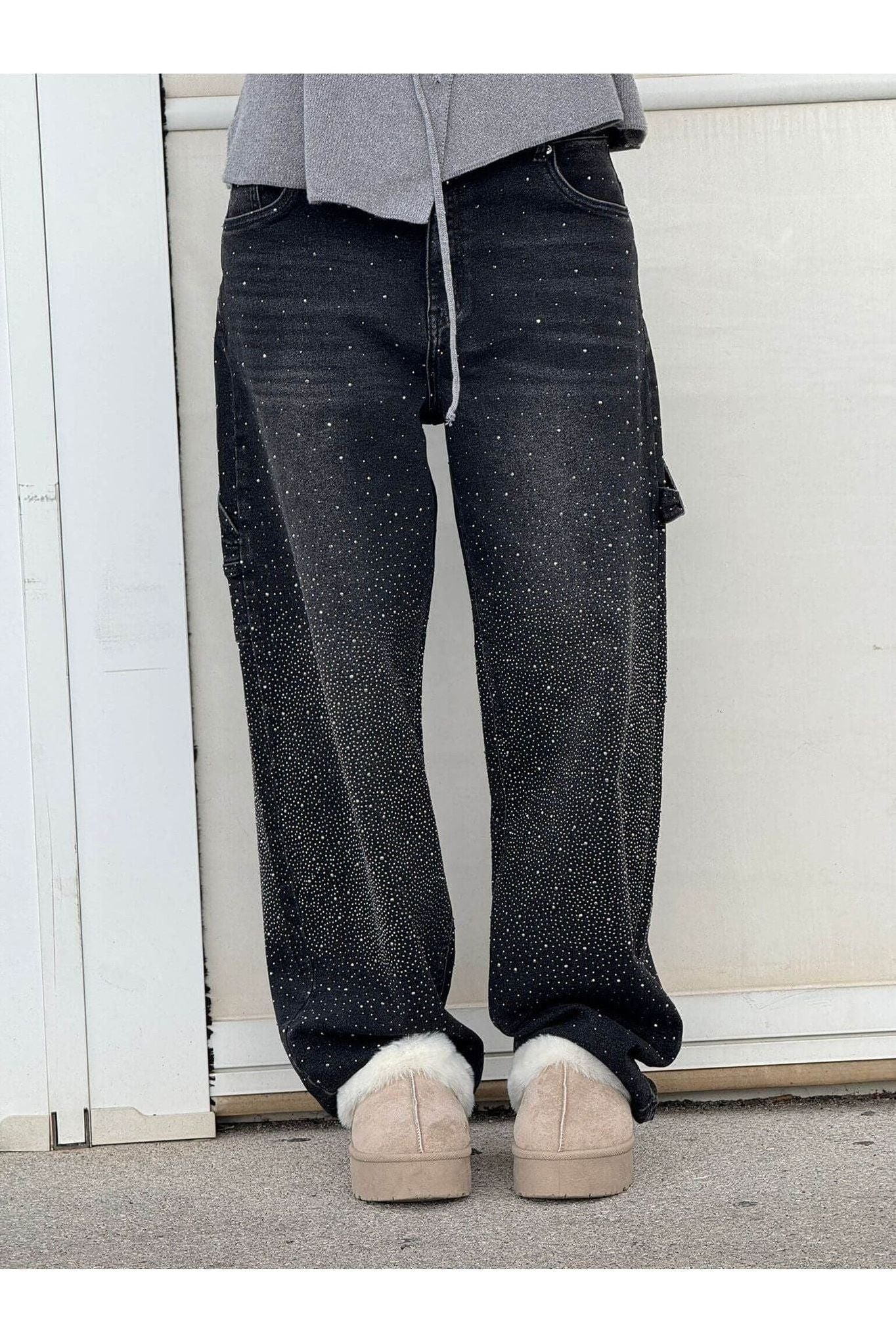 Amelia™ Celeste Rhinestone Wide-Leg Jeans