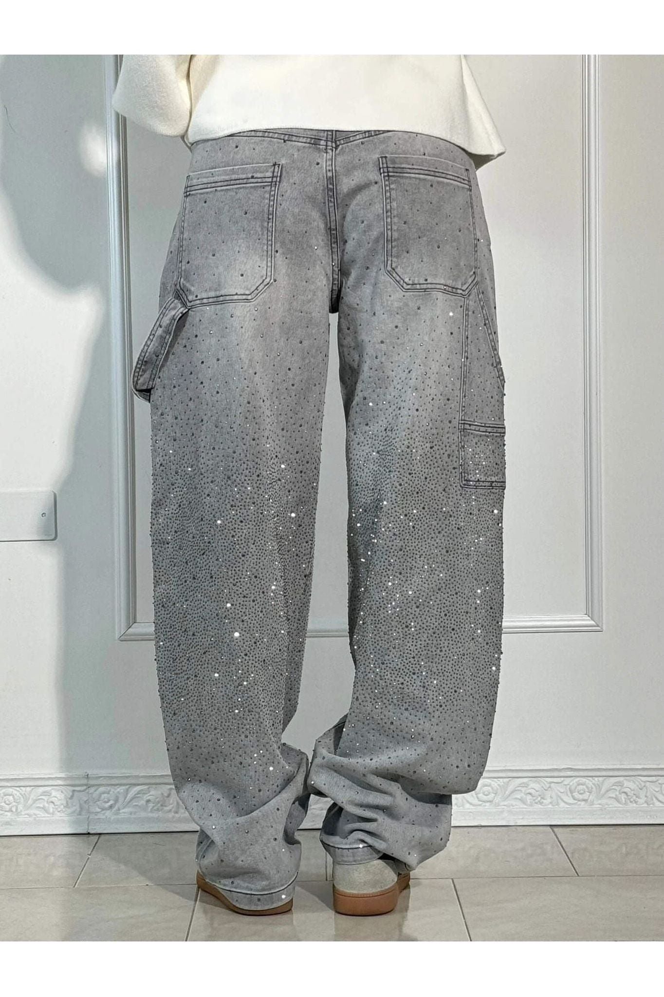 Amelia™ Celeste Rhinestone Wide-Leg Jeans