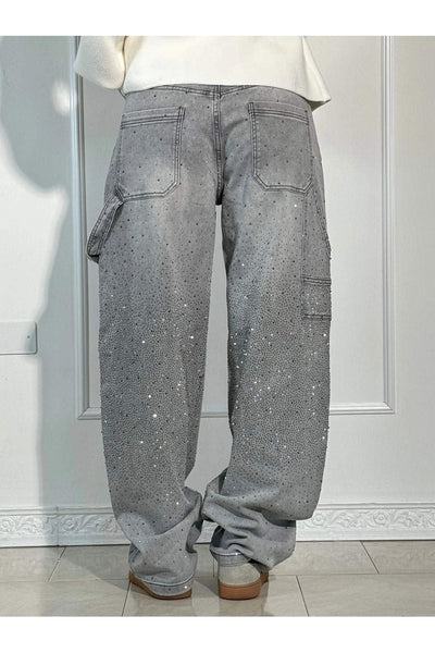Amelia™ Celeste Rhinestone Wide-Leg Jeans
