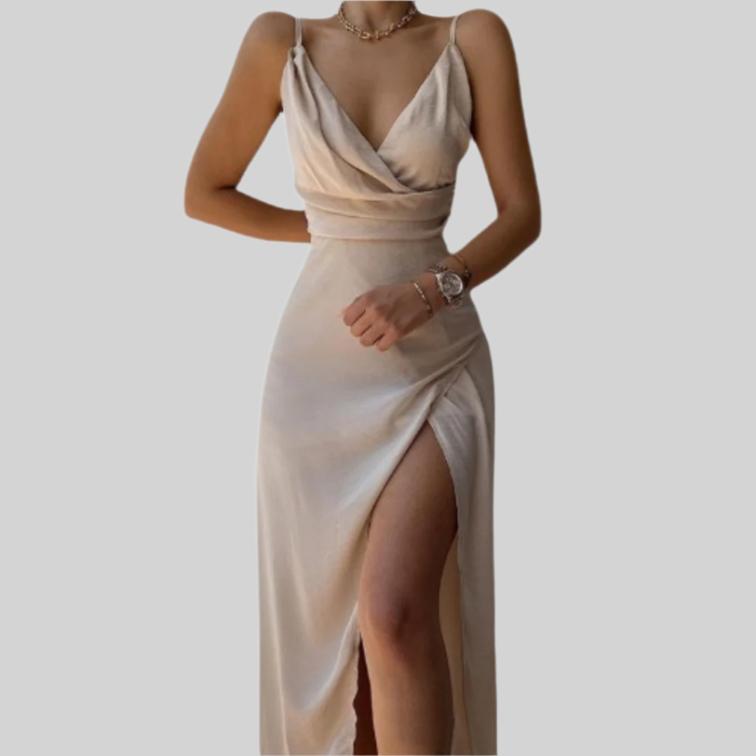 Amelia™ Isla Cowl-Slit Maxi Dress