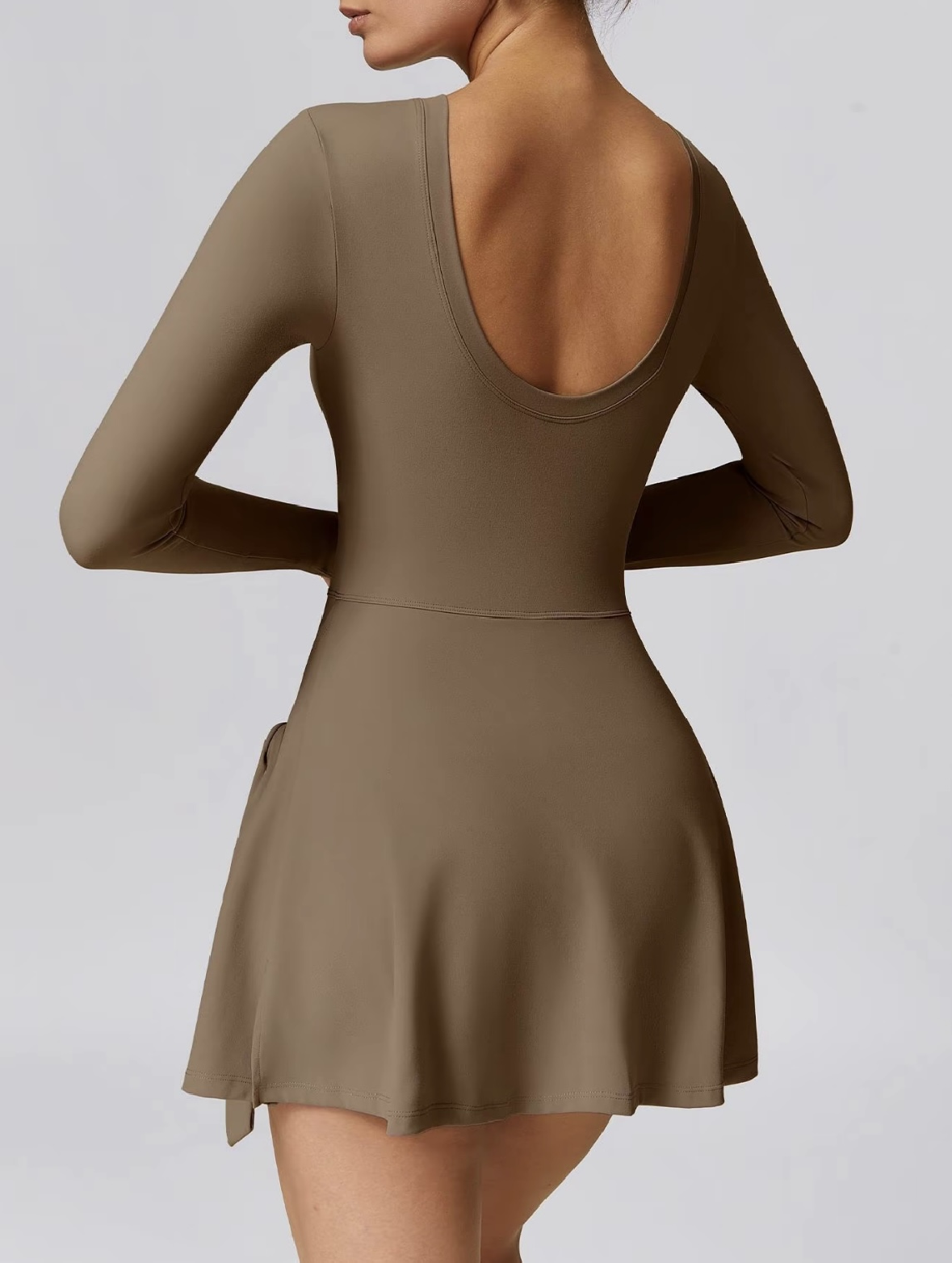 Amelia™ High-Neck Long-Sleeve Tennis Dress