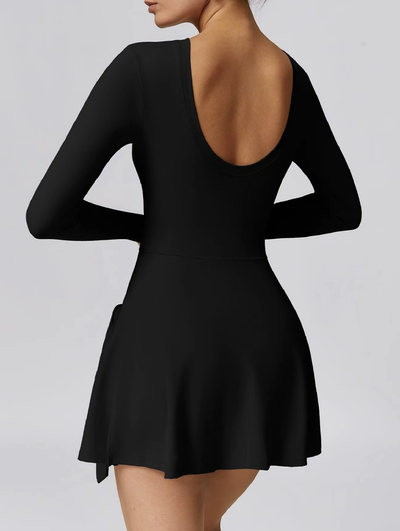 Amelia™ High-Neck Long-Sleeve Tennis Dress
