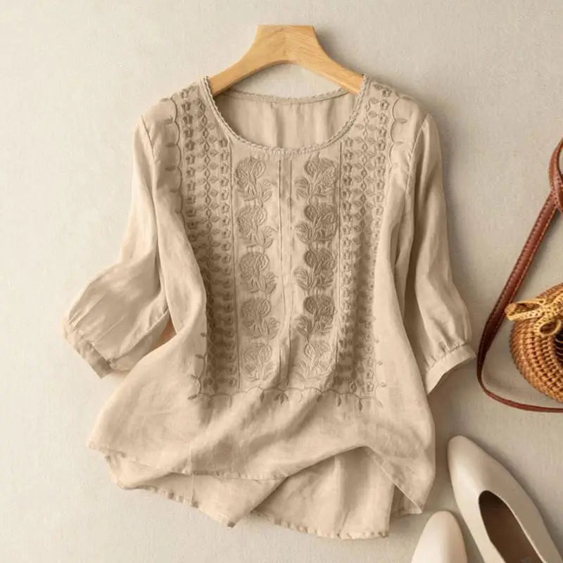 Amelia™ Embroidered Relaxed Blouse